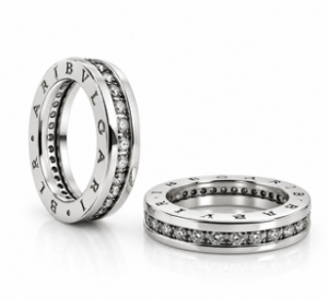 Bvlgari B.zero1 – zlatý briliantový prsteň 750/1000, biele zlato